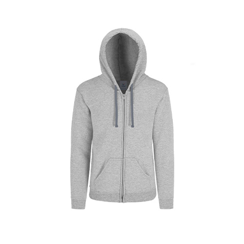 HOODIE YAZ POLY CON CIERRE UNISEX - Vista 3